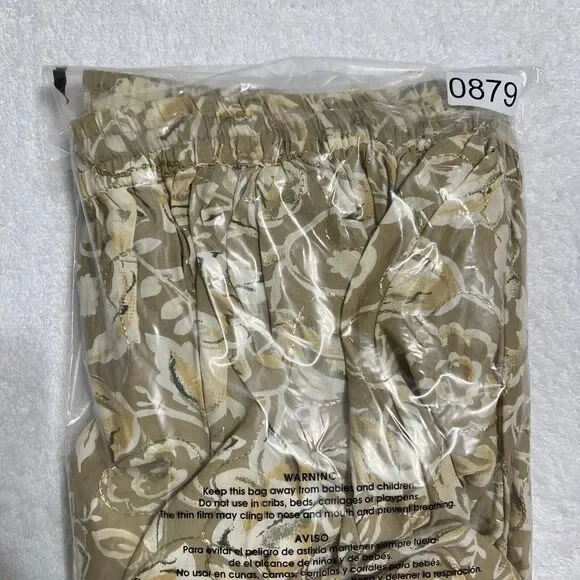 VTG Simply Fashion Full Semi-Sheer Embroidered Skirt Womens 34 Beige Floral Midi - Picture 15 of 15